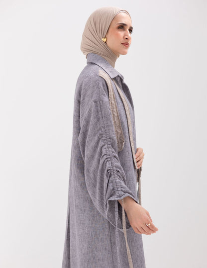 Reversed Lenin cardigan in Gray