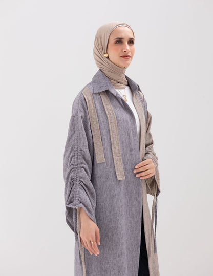 Reversed Lenin cardigan in Gray