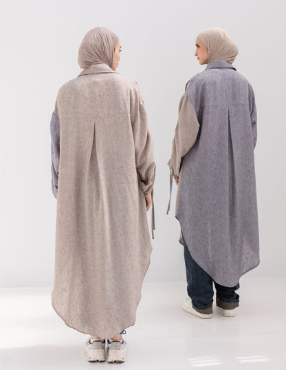 Reversed Lenin cardigan in Gray