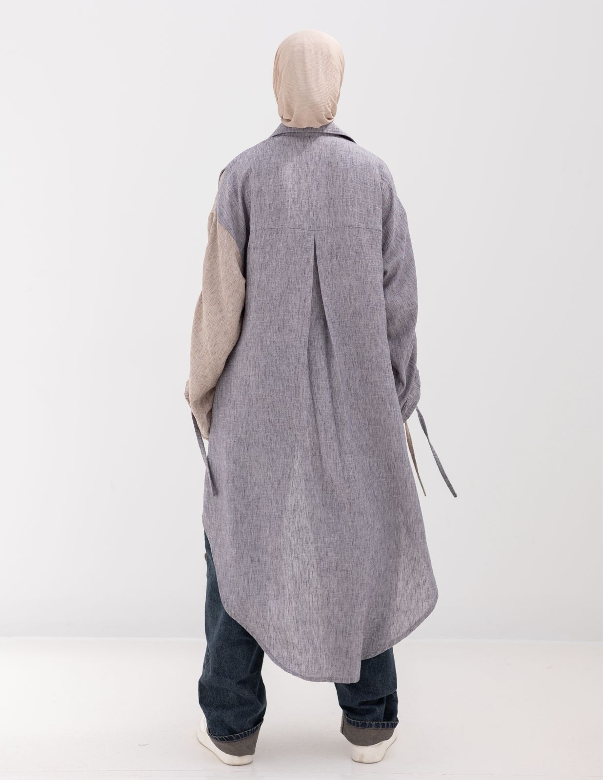 Reversed Lenin cardigan in Gray