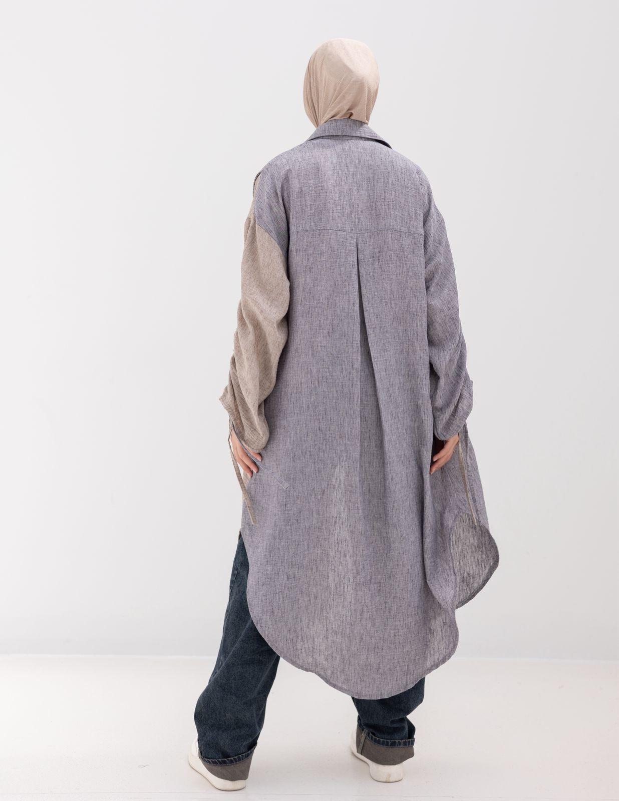 Reversed Lenin cardigan in Gray