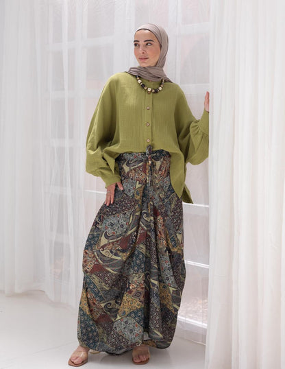 Bohemian printed gypsy skirt