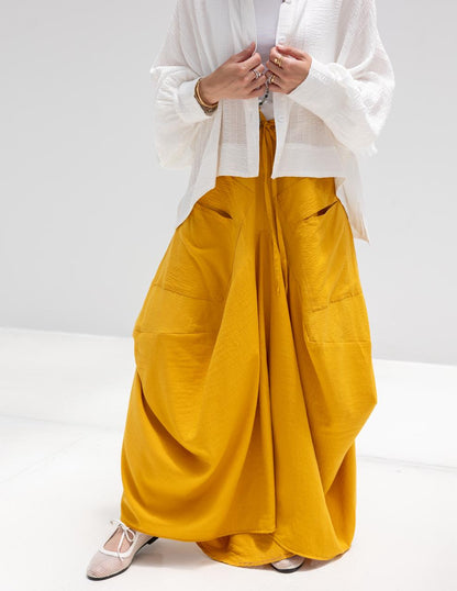 Plain gypsy skirt in Yellow