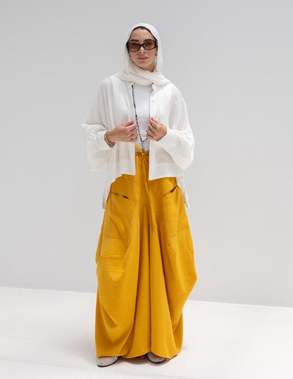 Plain gypsy skirt in Yellow