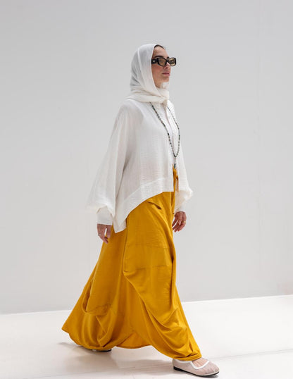 Plain gypsy skirt in Yellow