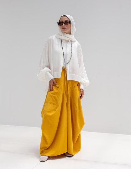 Plain gypsy skirt in Yellow