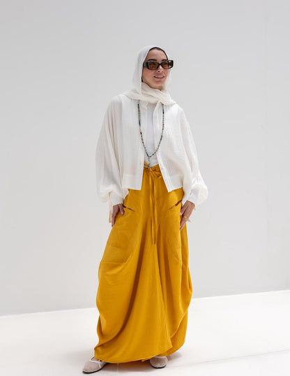 Plain gypsy skirt in Yellow