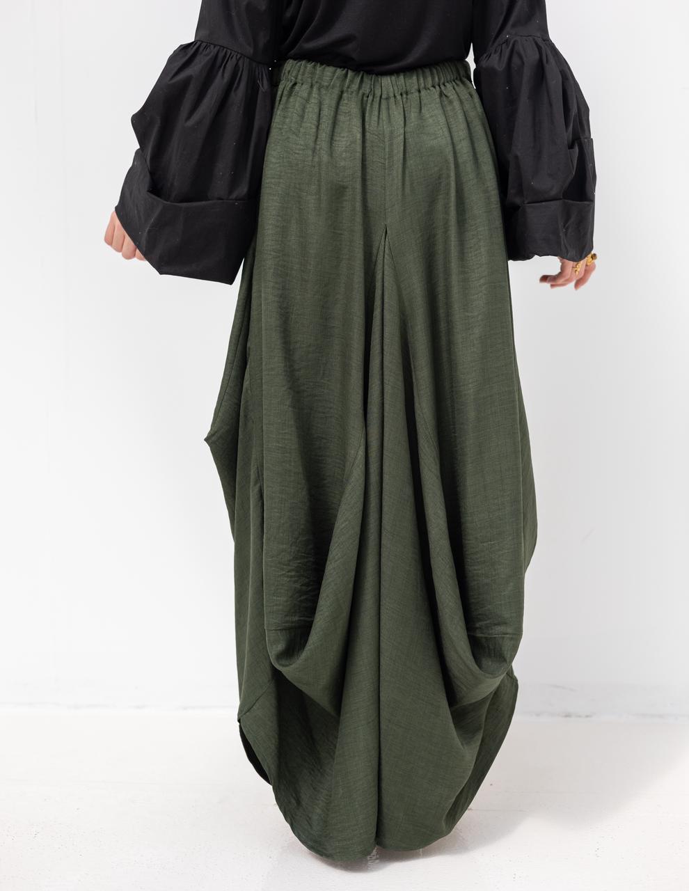 Plain gypsy skirt in Olive