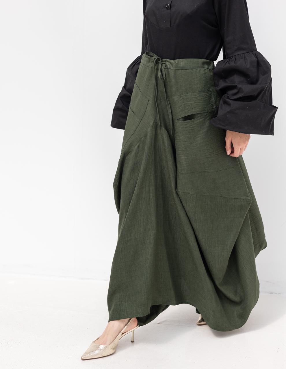 Plain gypsy skirt in Olive