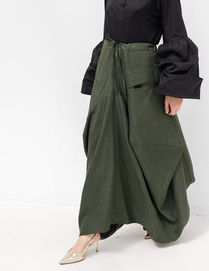 Plain gypsy skirt in Olive