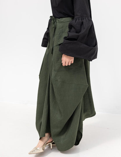 Plain gypsy skirt in Olive