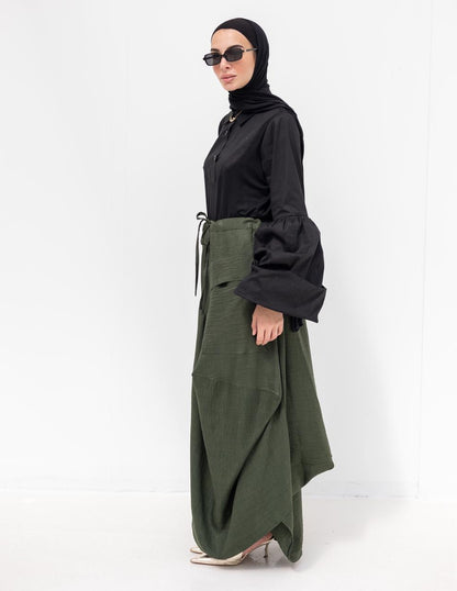Plain gypsy skirt in Olive
