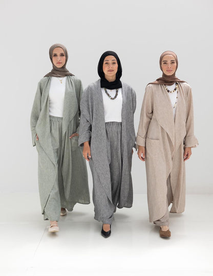 Long flowy Lenin cardigan in Gray