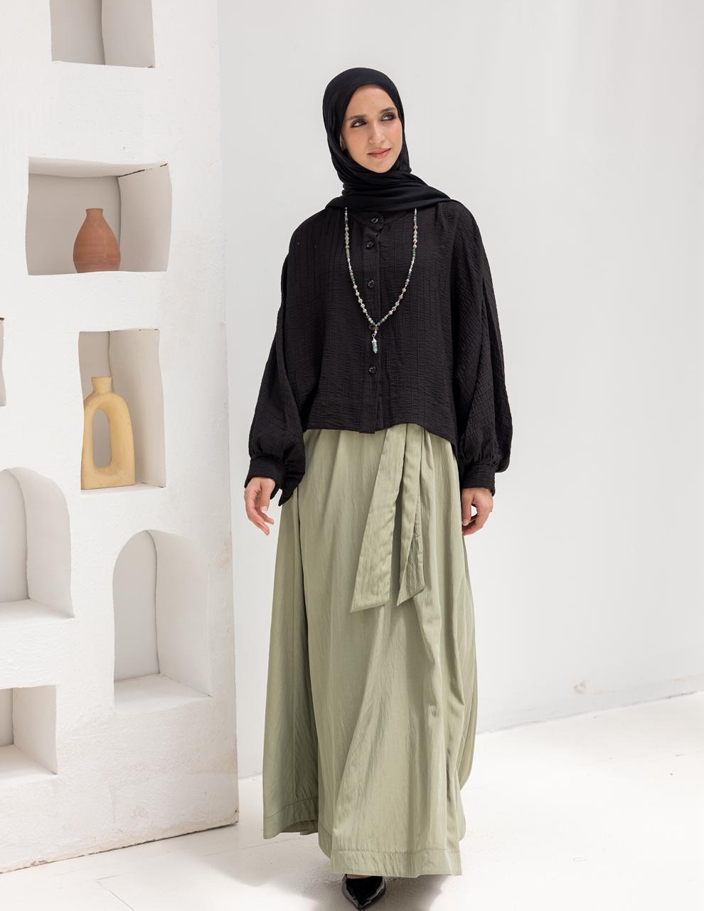 Flow Maxi Skirt in Olive