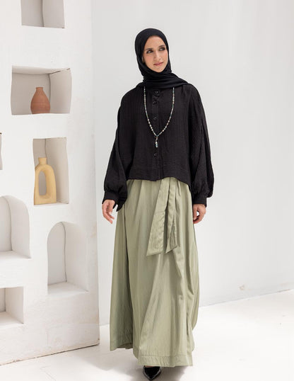 Flow Maxi Skirt in Olive