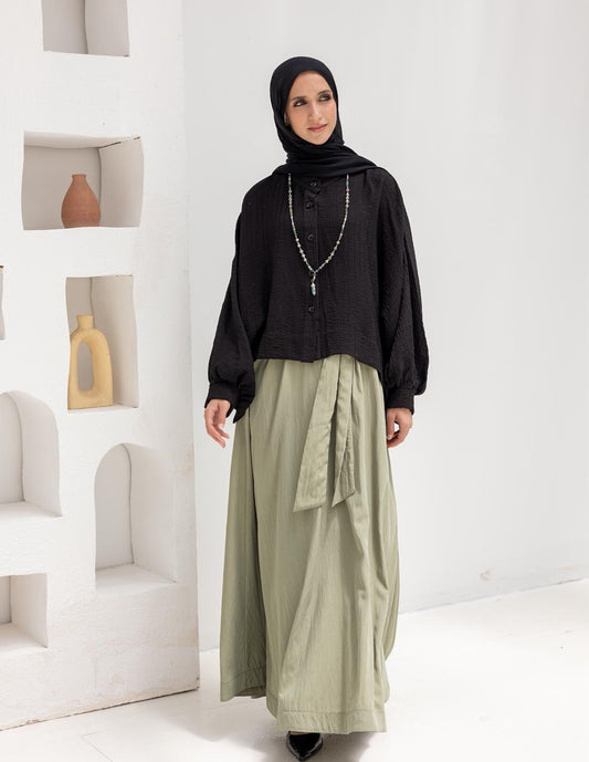 Flow Maxi Skirt in Olive