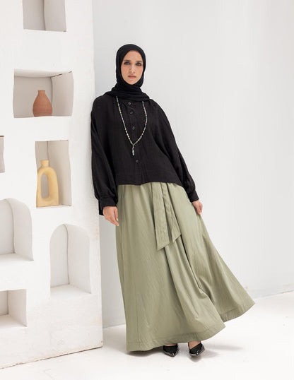 Flow Maxi Skirt in Olive