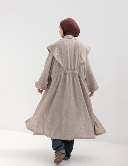Trendy Lenin cardigan with golden dots in Cafe