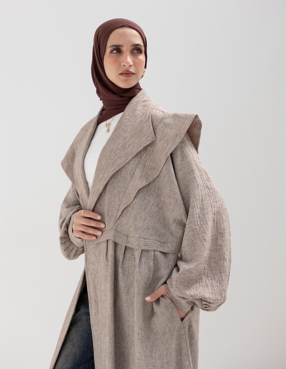 Trendy Lenin cardigan with golden dots in Cafe