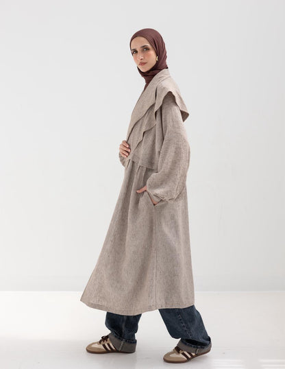 Trendy Lenin cardigan with golden dots in Cafe