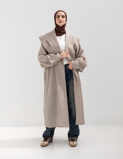 Trendy Lenin cardigan with golden dots in Cafe