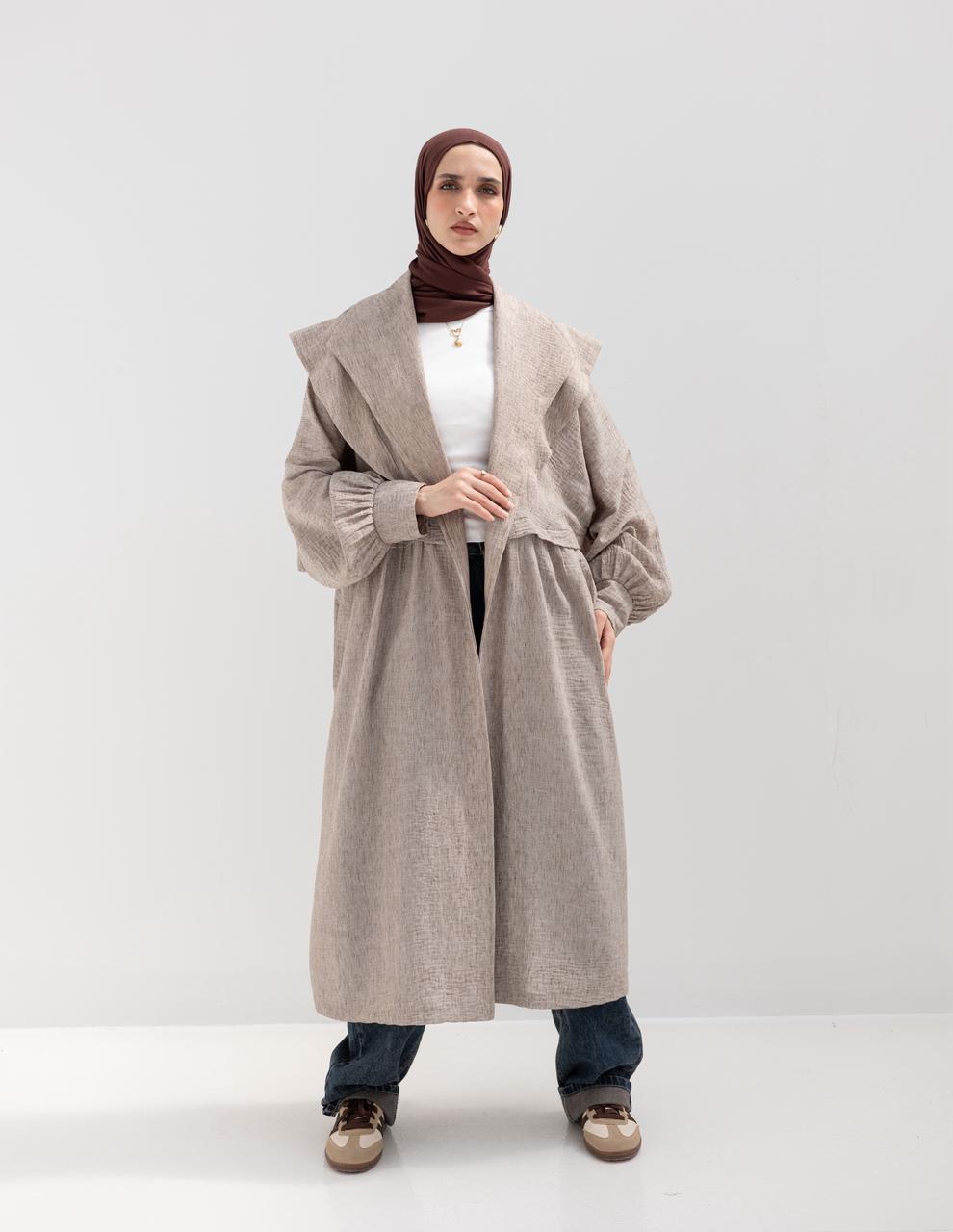 Trendy Lenin cardigan with golden dots in Cafe