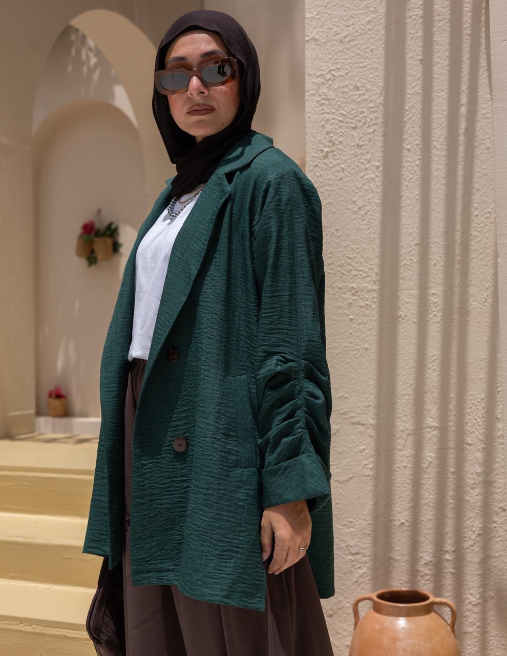 Lenin blazer in Emerald green