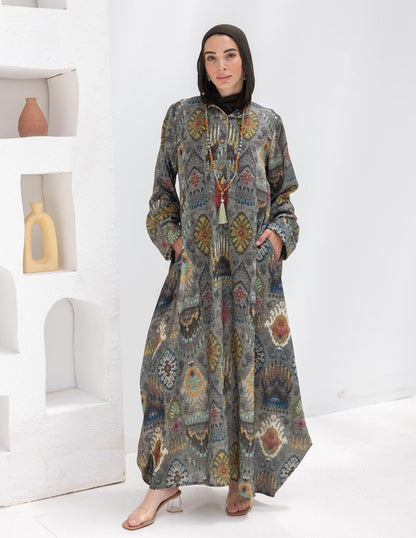 Bohemian printed Lenin dress
