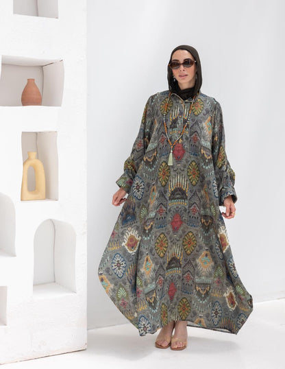 Bohemian printed Lenin dress