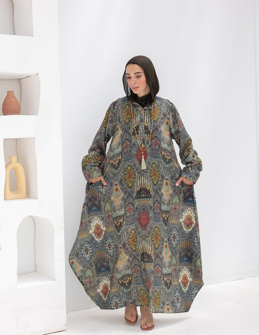 Bohemian printed Lenin dress