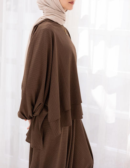 Double layers top in Brown