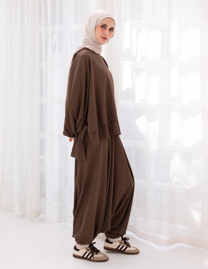 Double layers Sherwal in Brown
