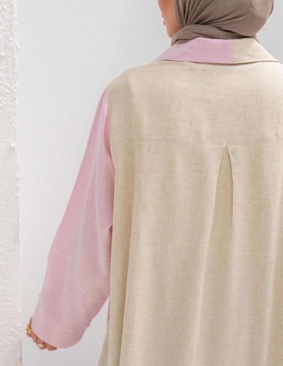 Half&half Lenin shirt with tassels