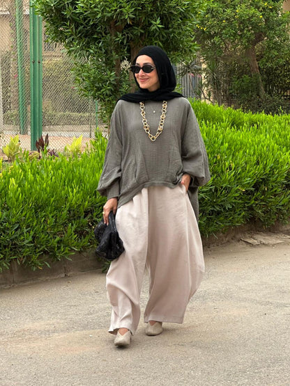 Soft summer light Gypsy pants in Light Beige