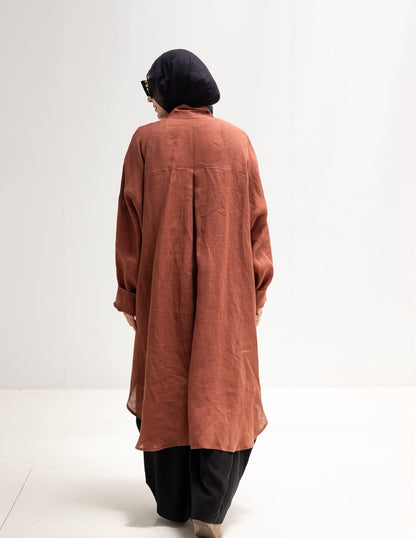 High low jacket with zipper