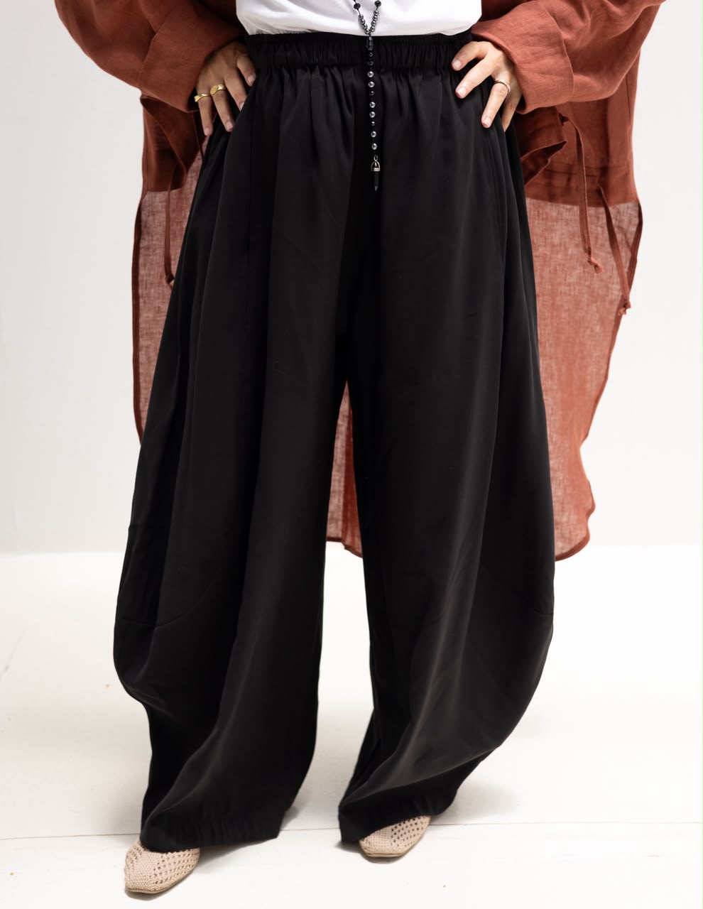 Soft summer light Gypsy pants in Black
