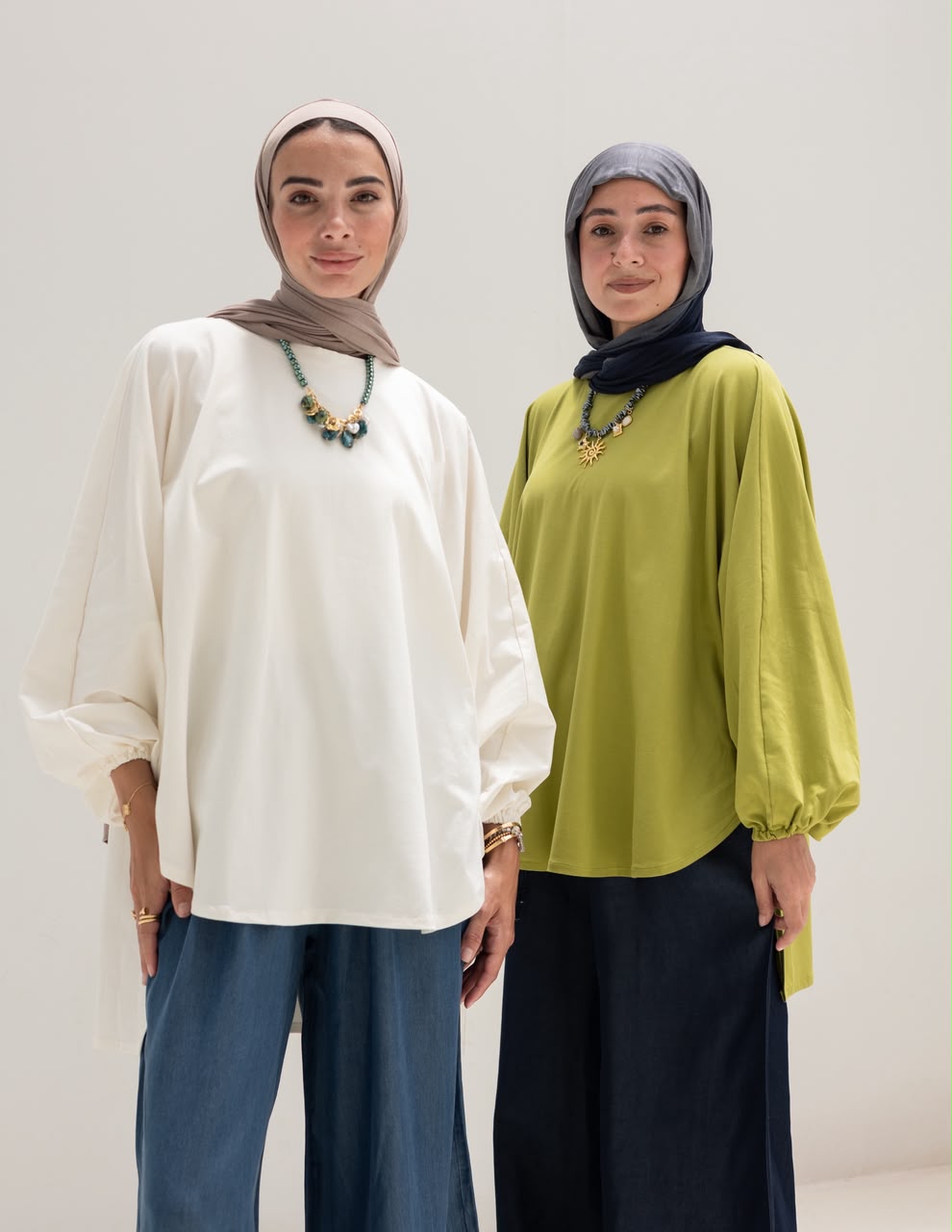 High low cotton blouse in Off white