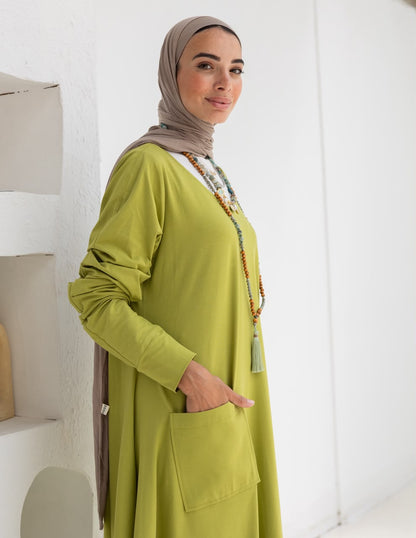 Pure cotton summer dress in Pistachio