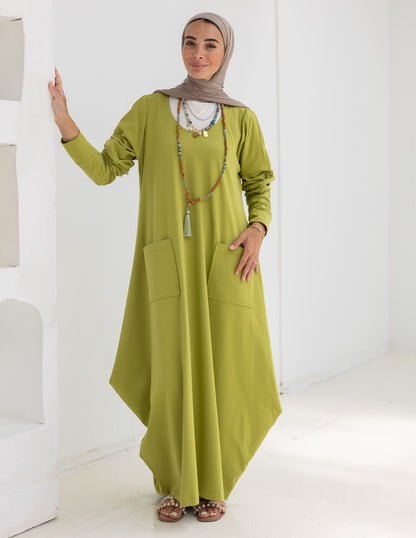 Pure cotton summer dress in Pistachio