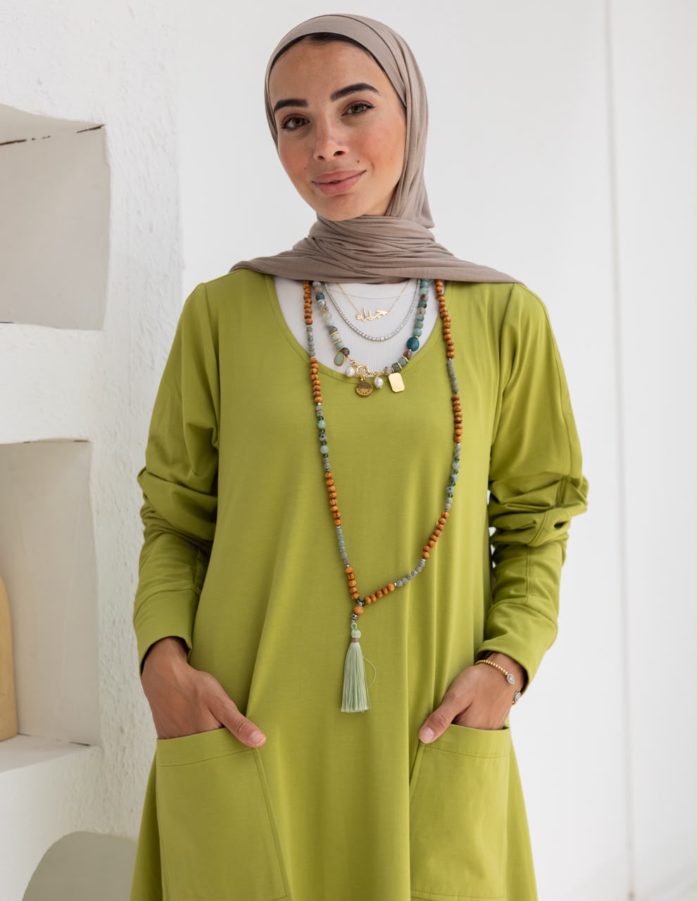 Pure cotton summer dress in Pistachio
