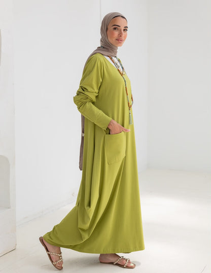 Pure cotton summer dress in Pistachio