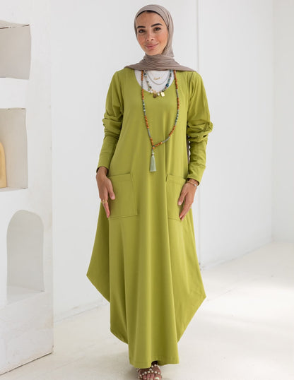 Pure cotton summer dress in Pistachio