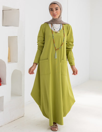 Pure cotton summer dress in Pistachio