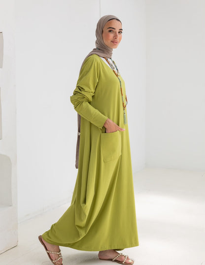 Pure cotton summer dress in Pistachio