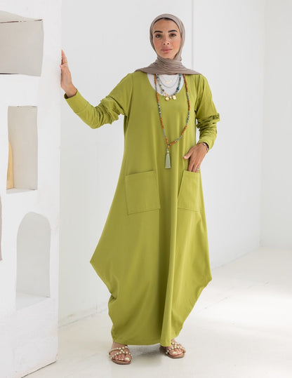 Pure cotton summer dress in Pistachio