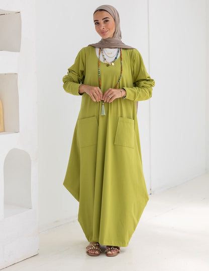 Pure cotton summer dress in Pistachio