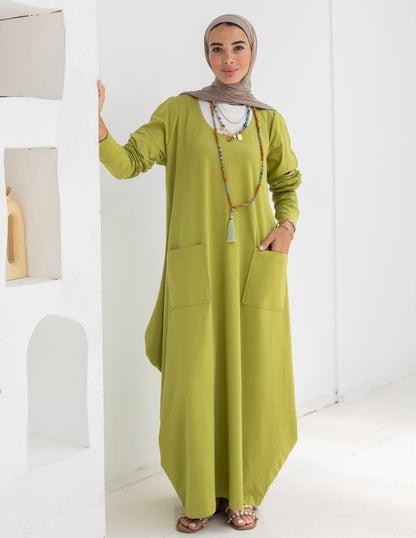 Pure cotton summer dress in Pistachio