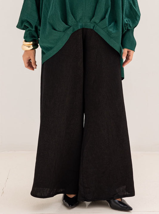 Evening wide leg pants in black