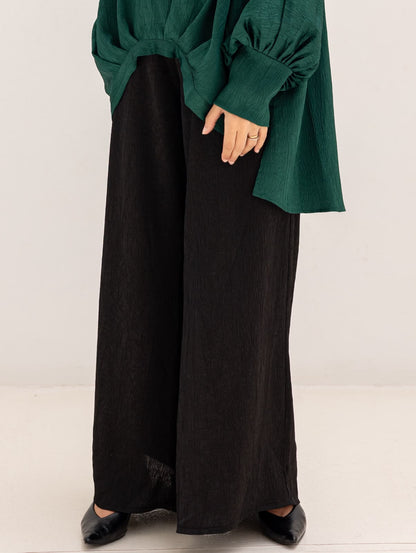 Evening wide leg pants in black