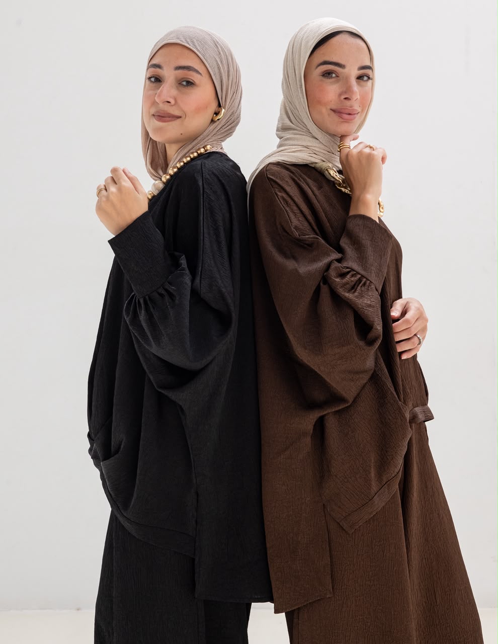 Evening soire elegant silk set in Black